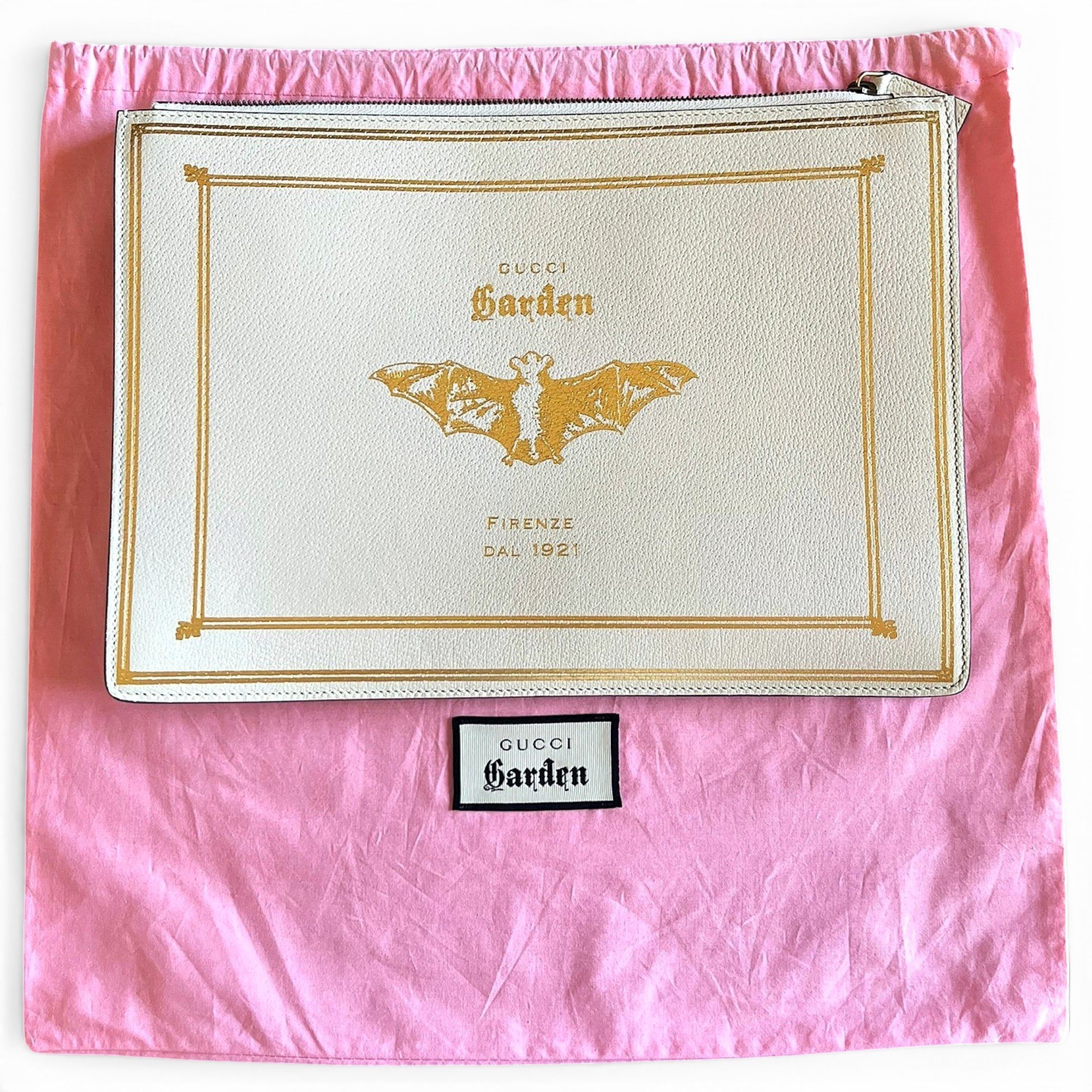 Leather clutch bag