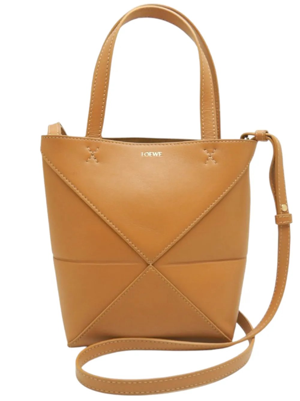 2023 Mini Shiny Calfskin Puzzle Fold Tote satchel