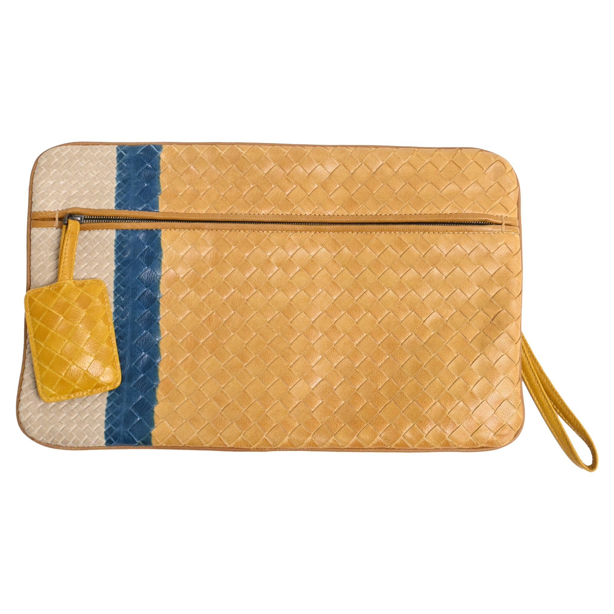 Leather clutch bag