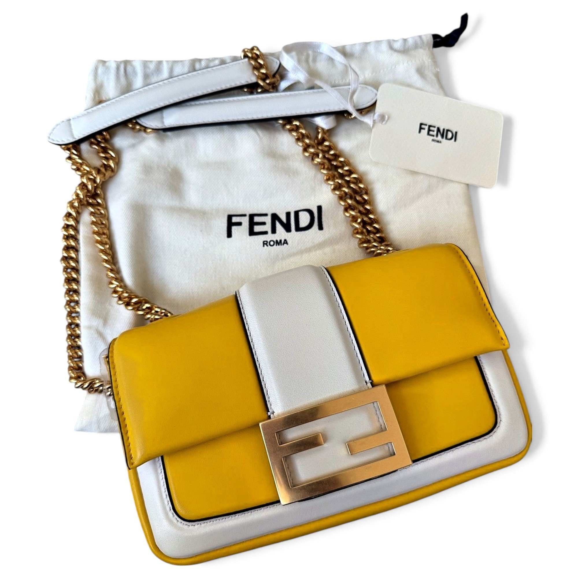 Fendi Baguette Chain Midi leather mini bag