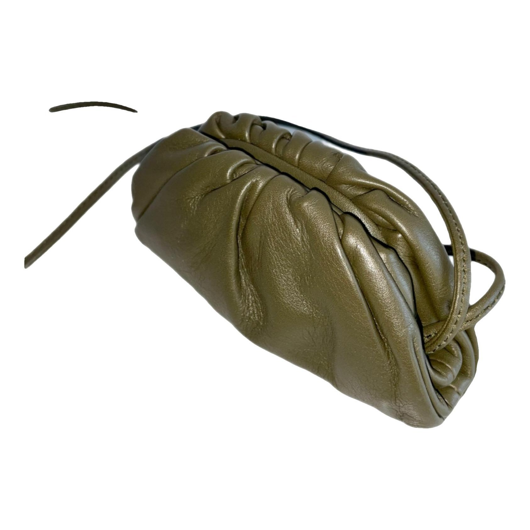 Pouch leather clutch bag