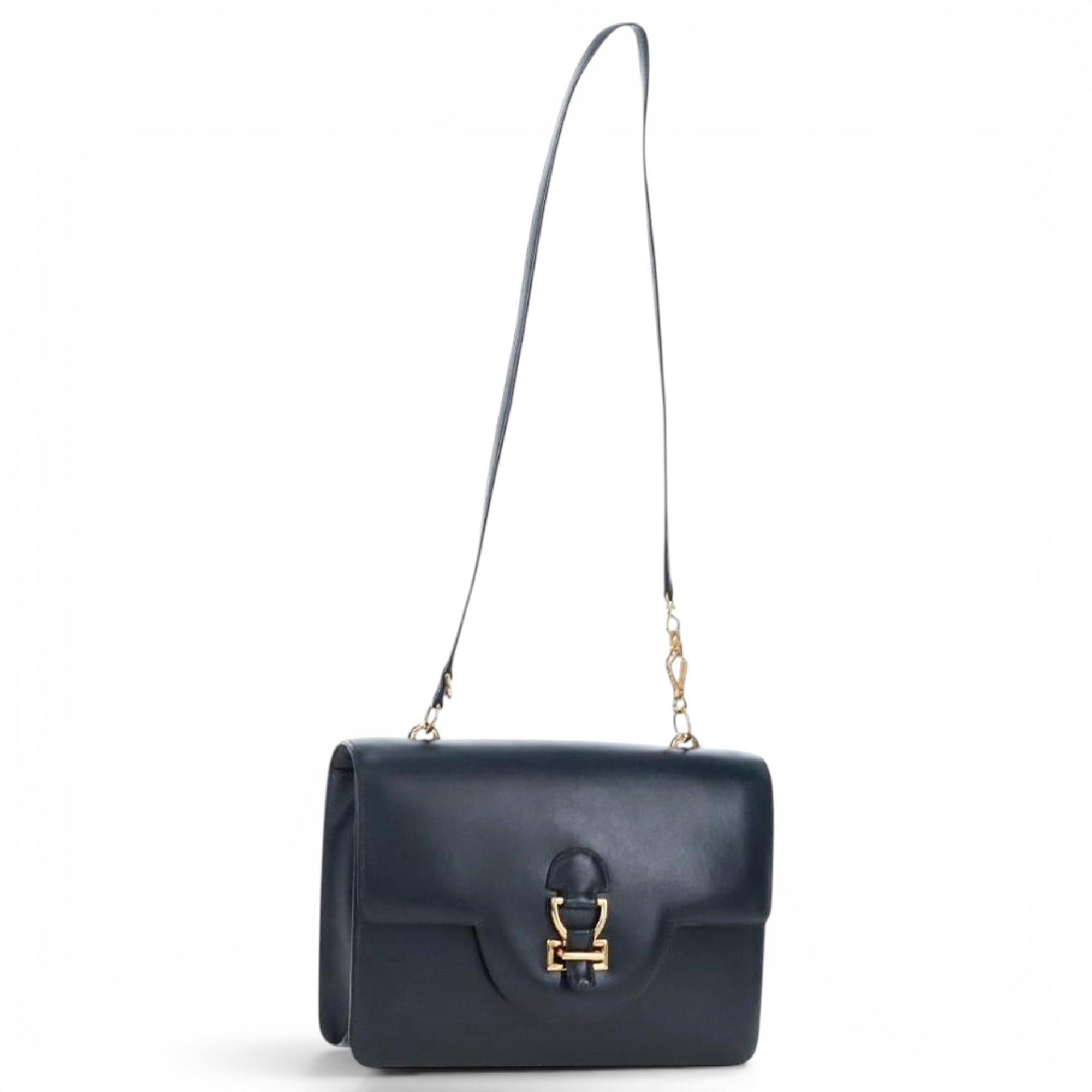 H leather handbag