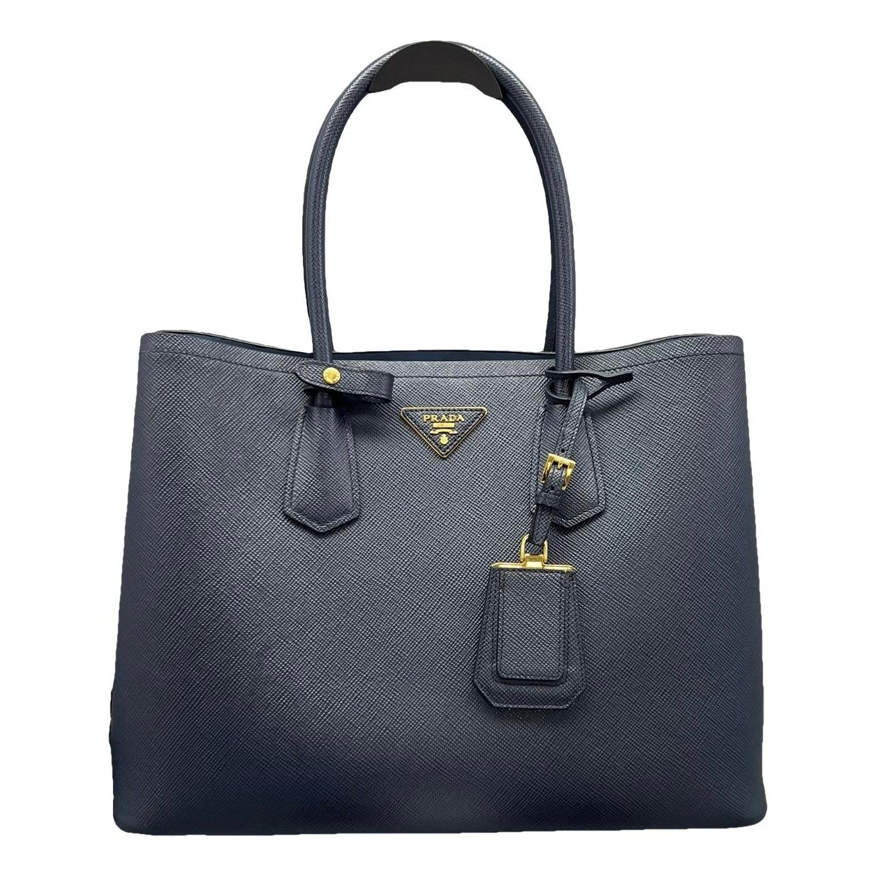 Double leather handbag