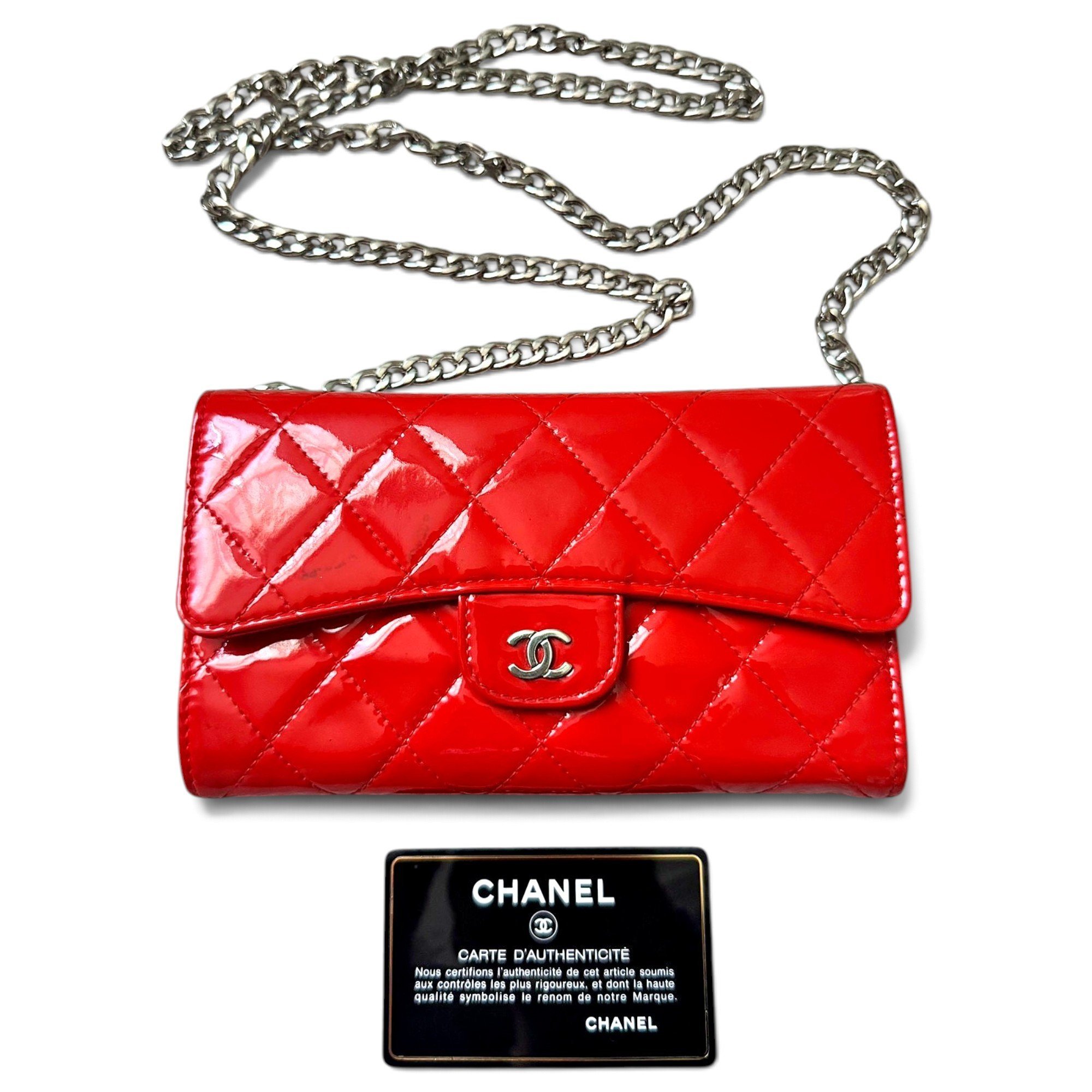 Timeless/Classique patent leather clutch bag