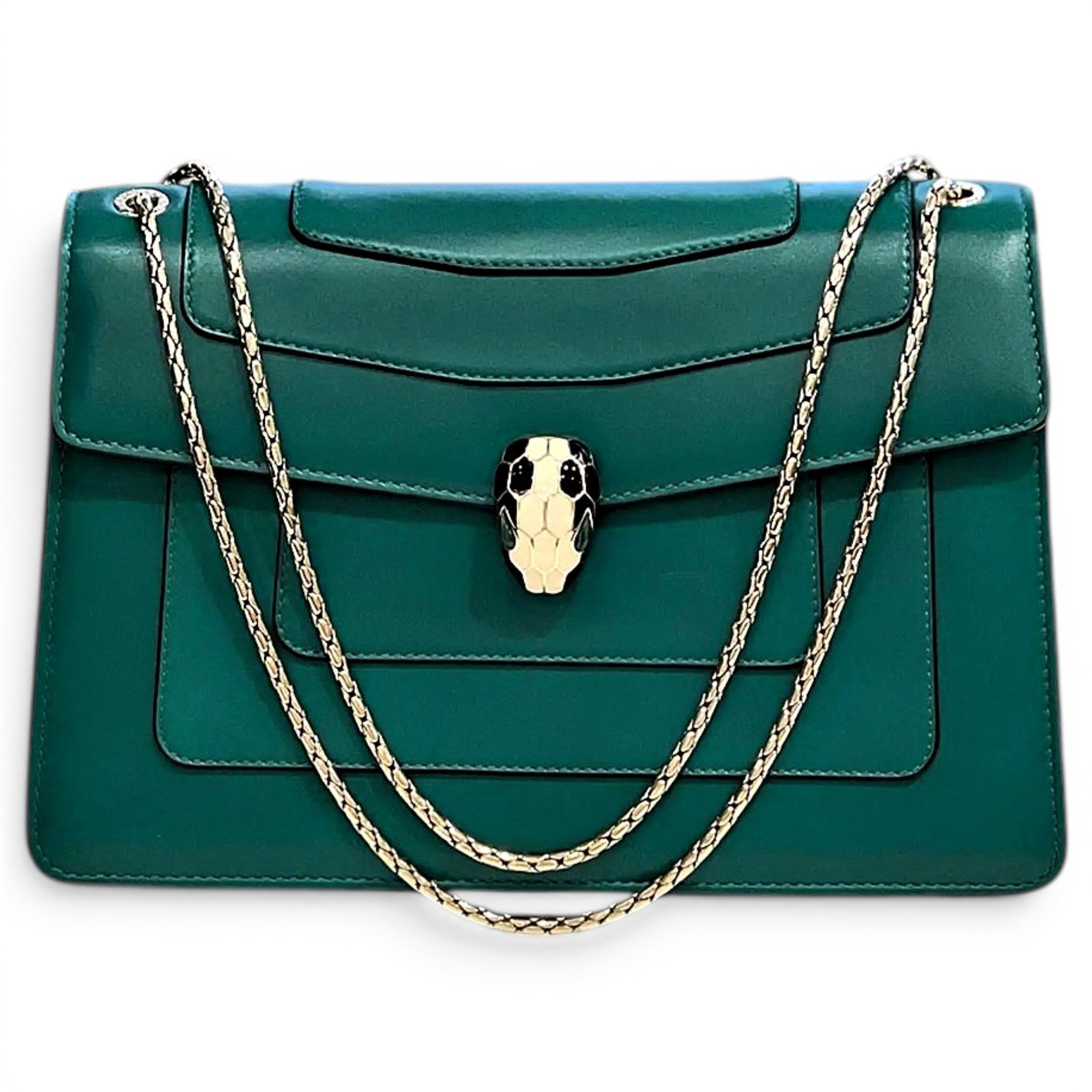 Serpenti leather handbag