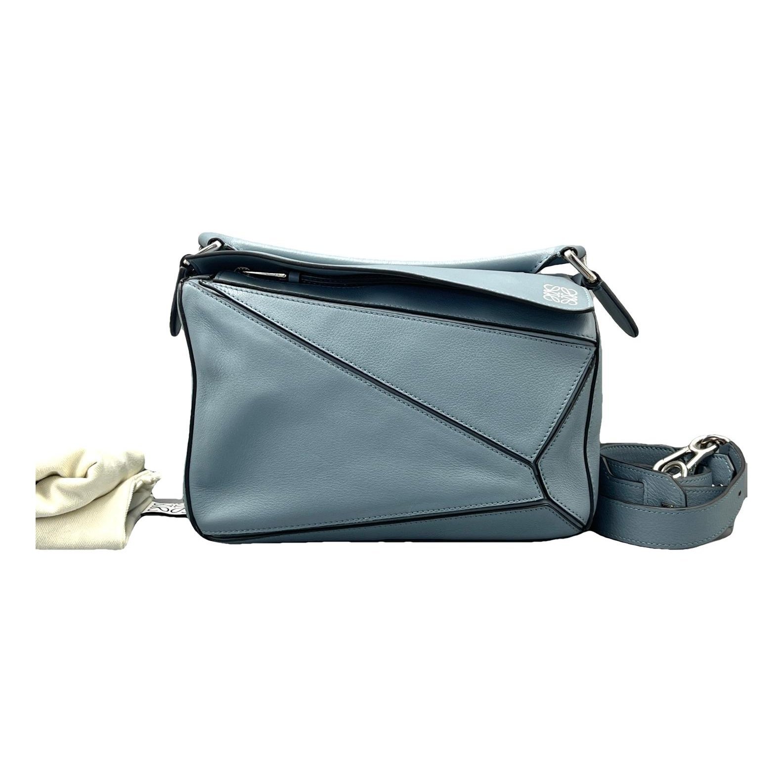 Puzzle leather handbag