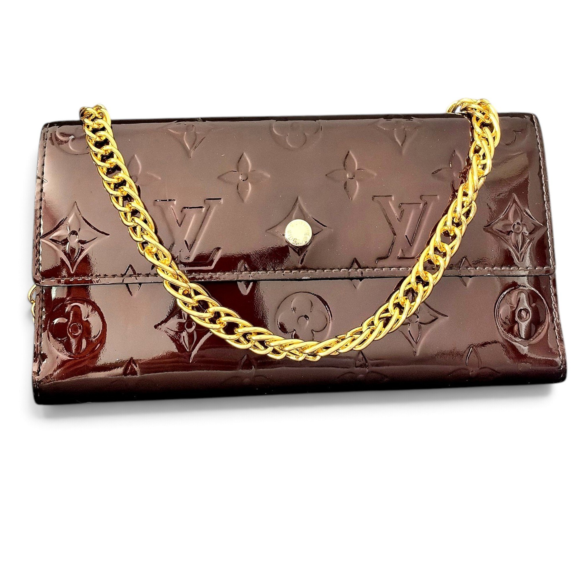 Pochette Accessoire patent leather handbag