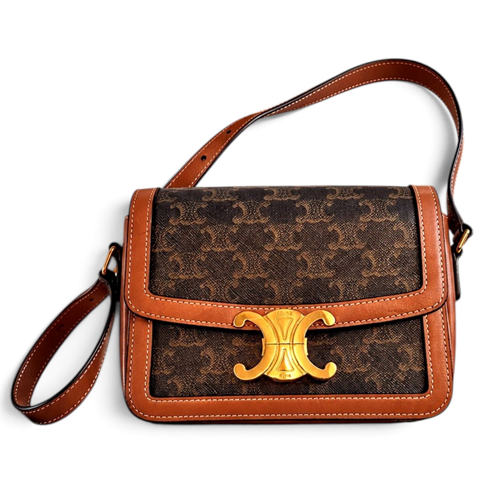 Triomphe leather handbag