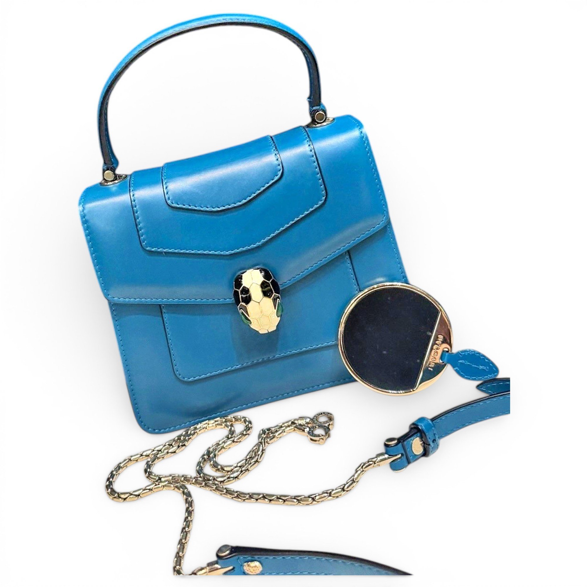 Serpenti leather handbag