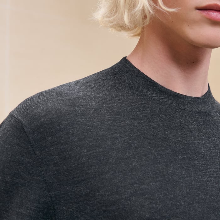 Anthracite "Detail H" Crewneck Sweater