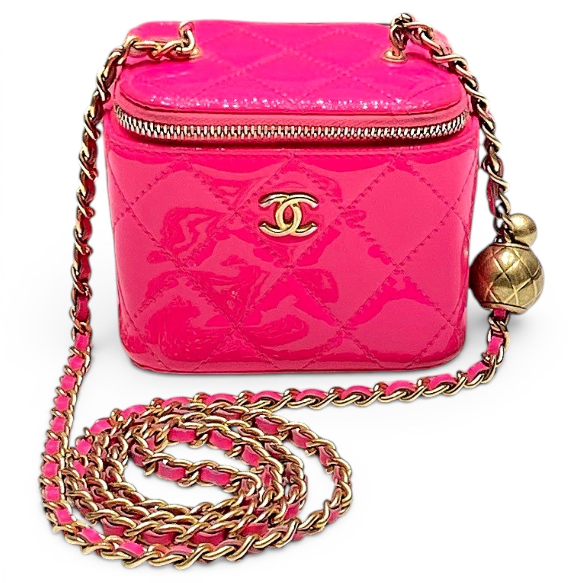 Vanity patent leather mini bag