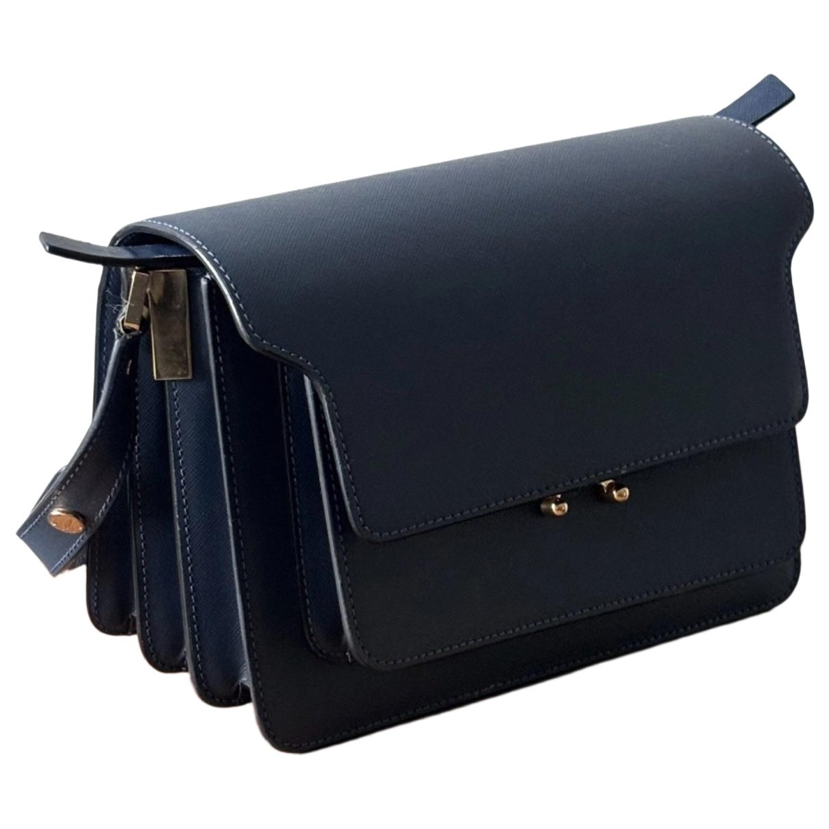 Trunk leather handbag
