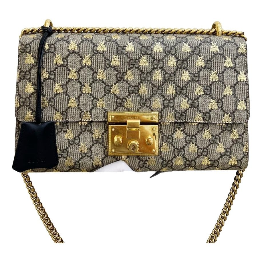 Padlock leather handbag