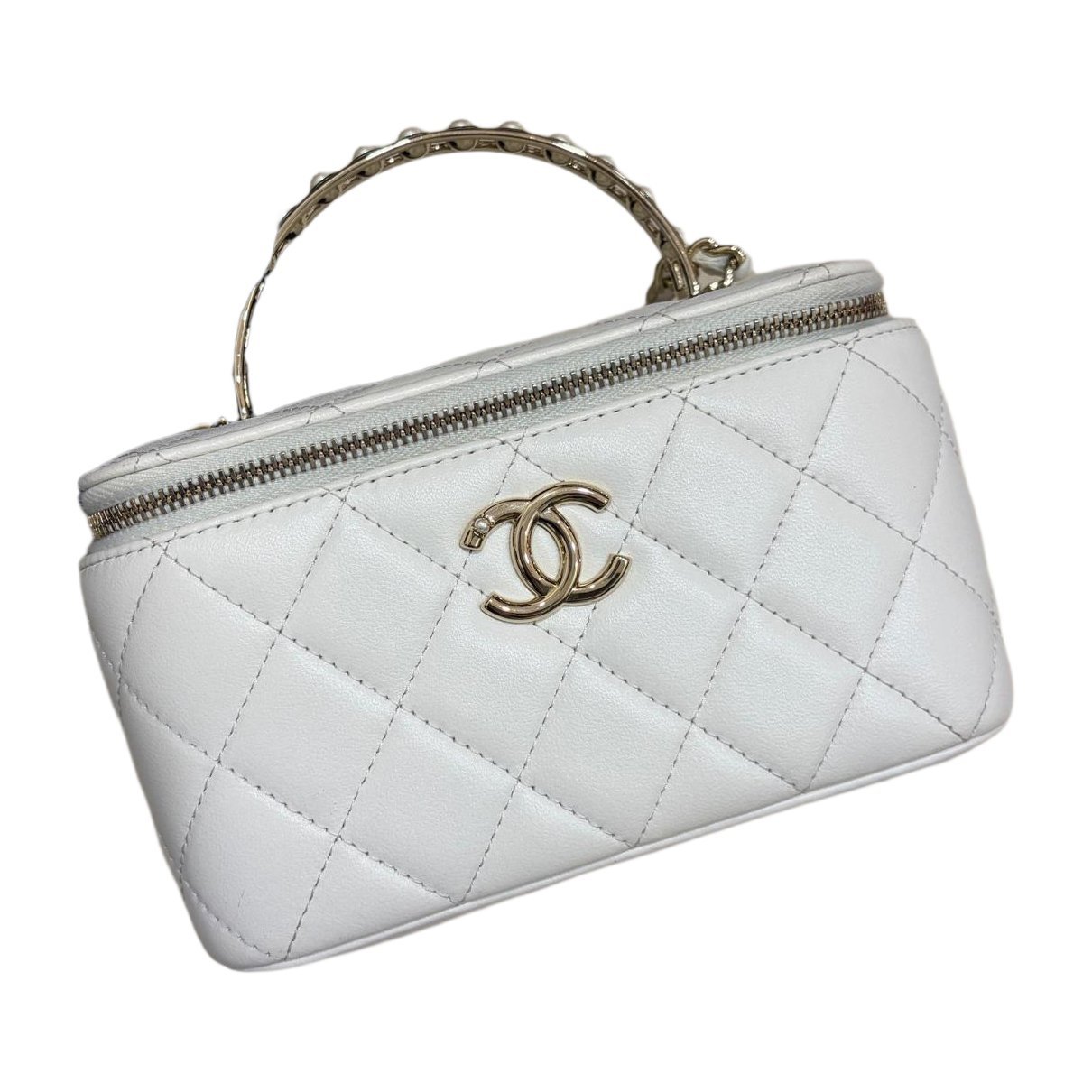 Vanity leather handbag