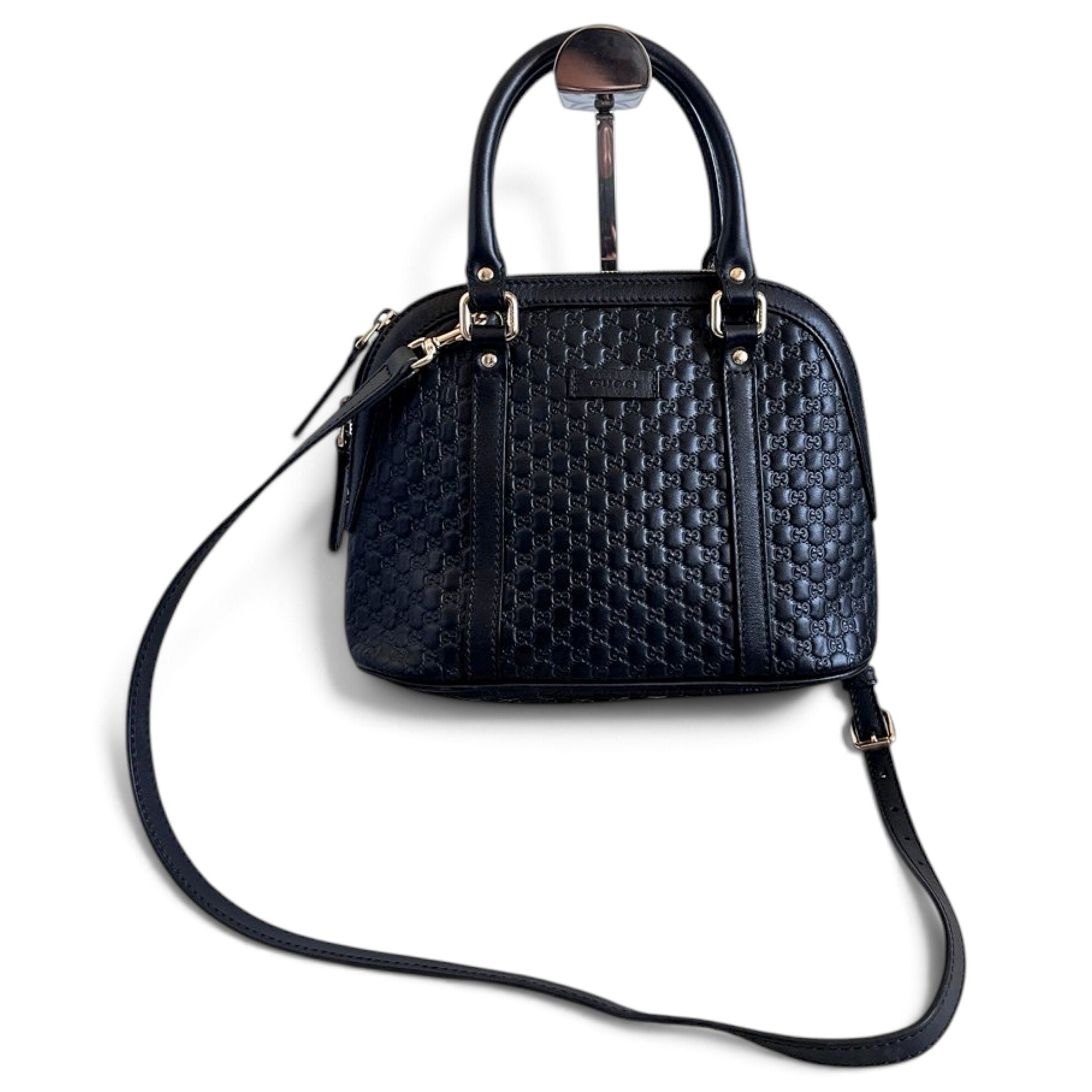 Dôme leather handbag