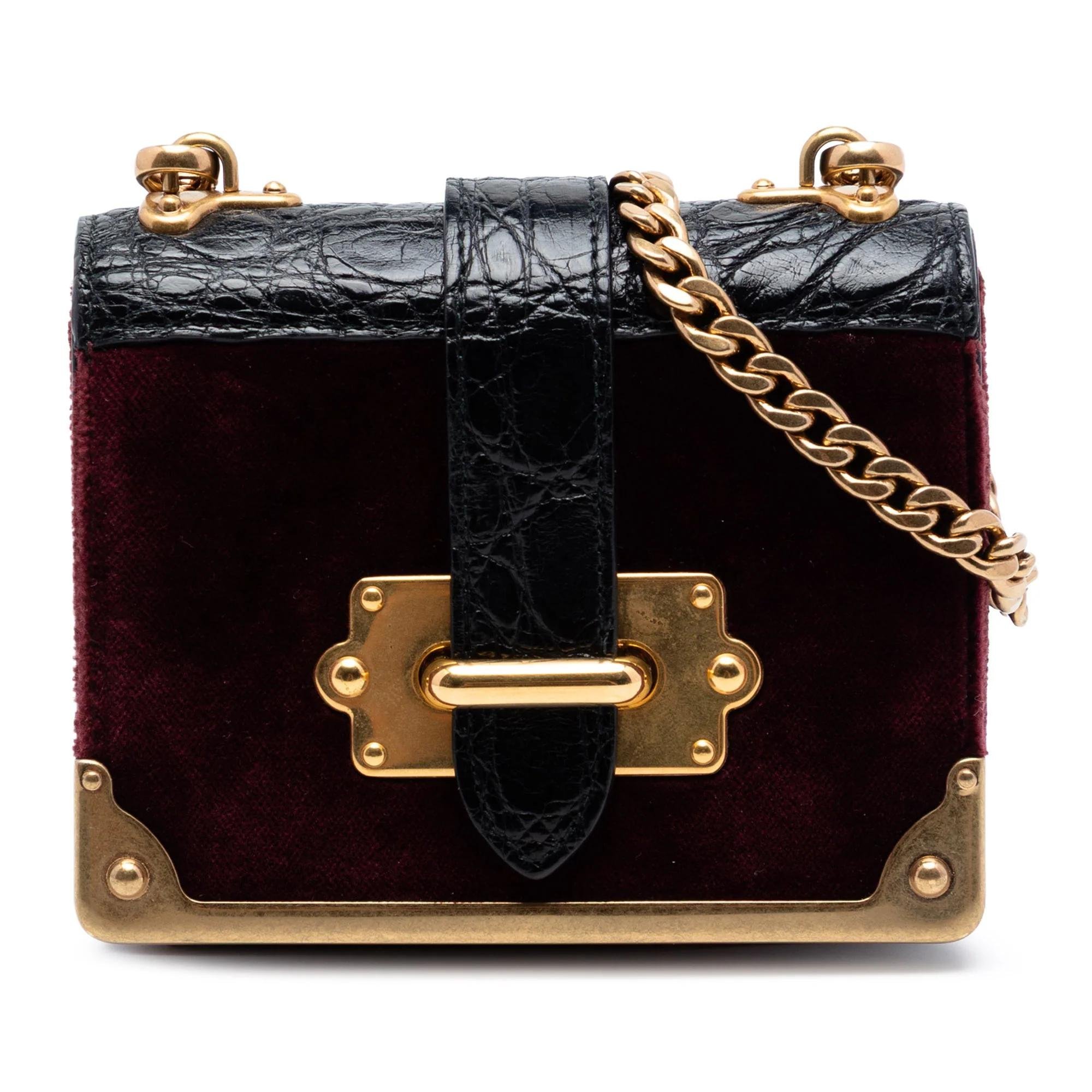 Cahier velvet handbag