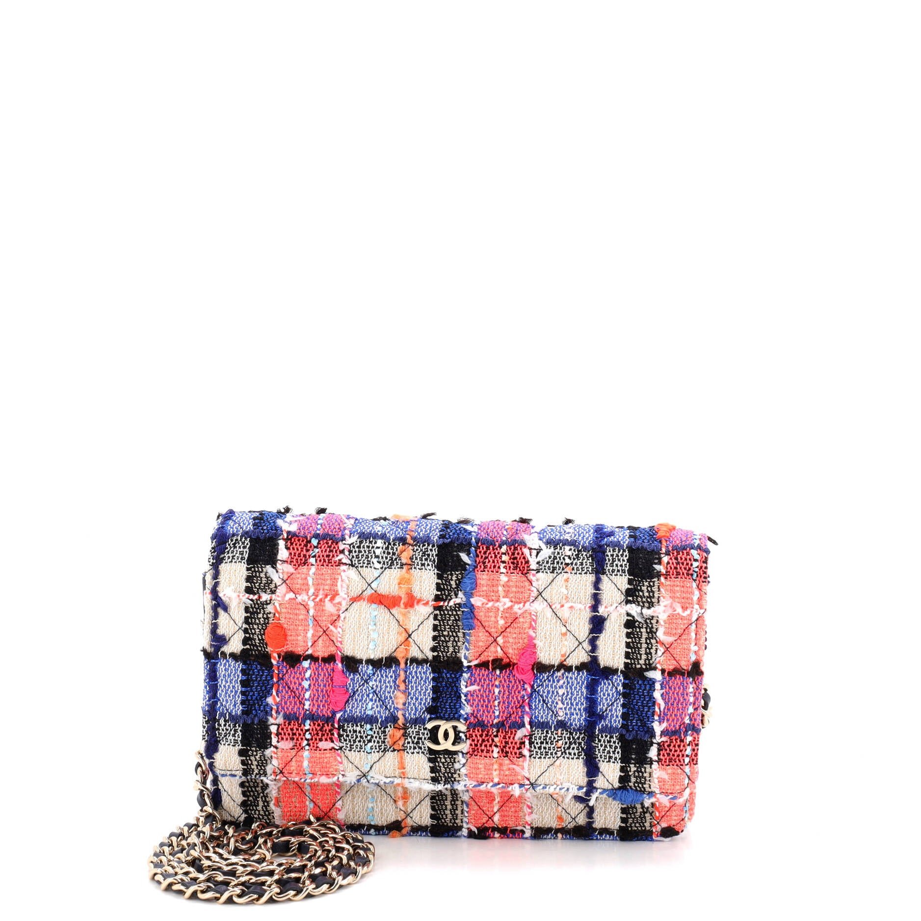 Wallet on Chain Quilted Tweed
