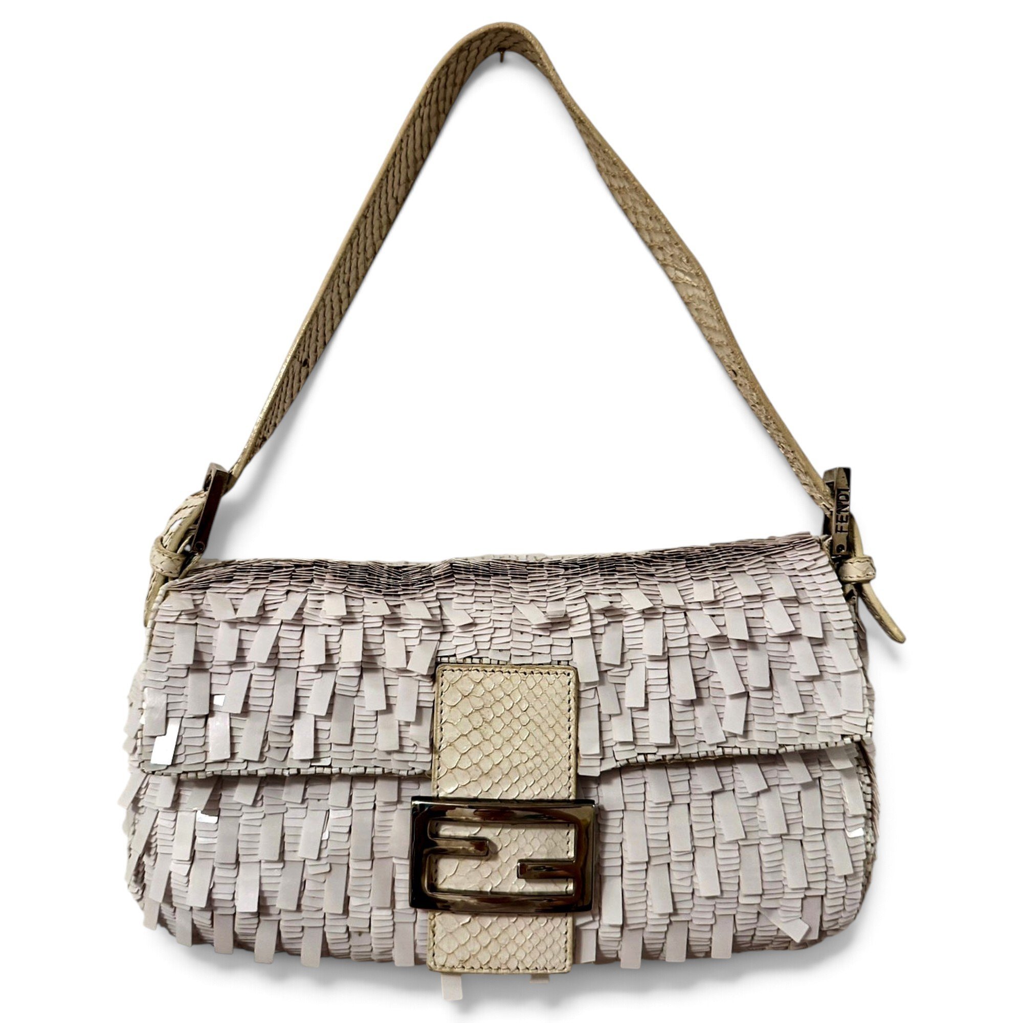 Baguette glitter clutch bag