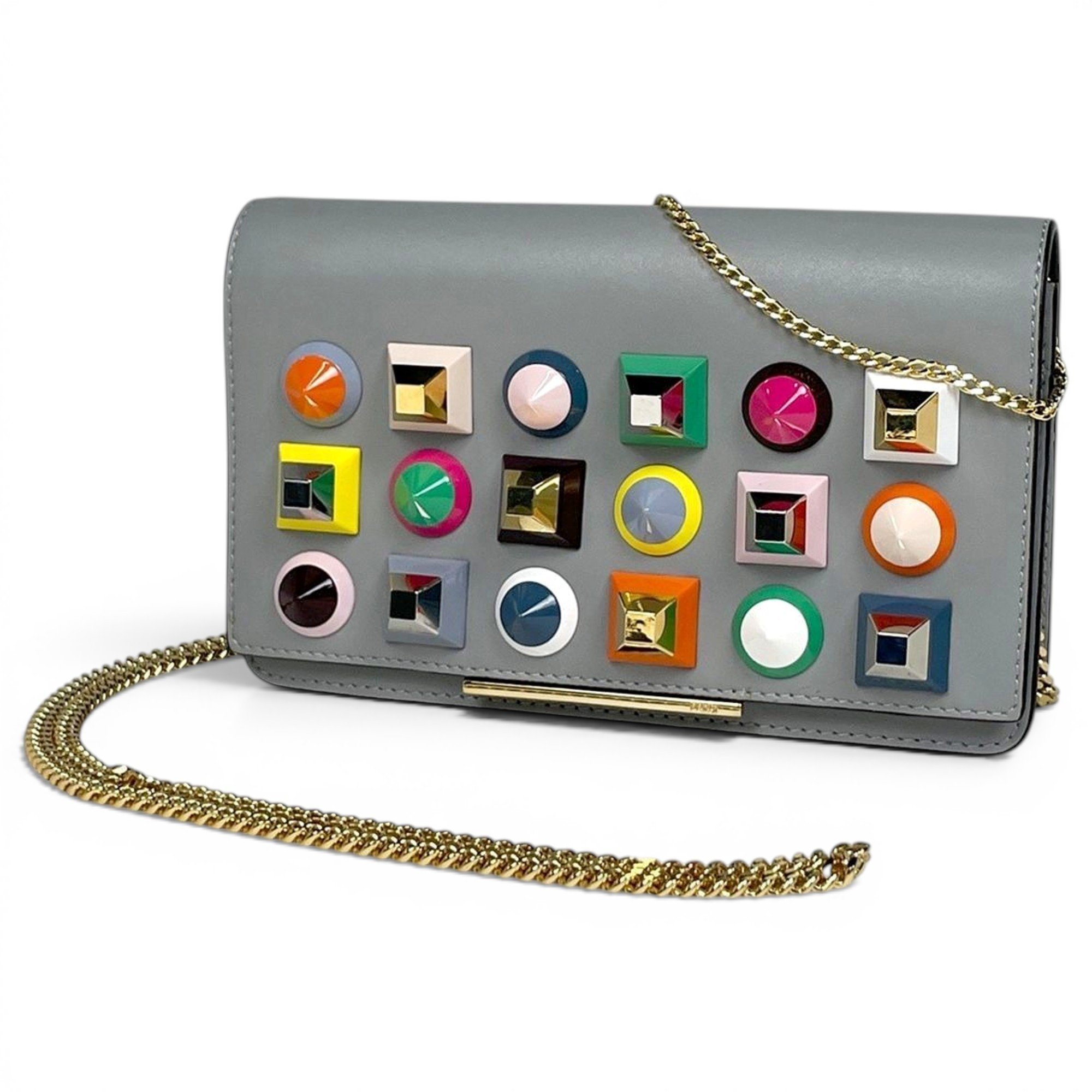 Pocket leather handbag