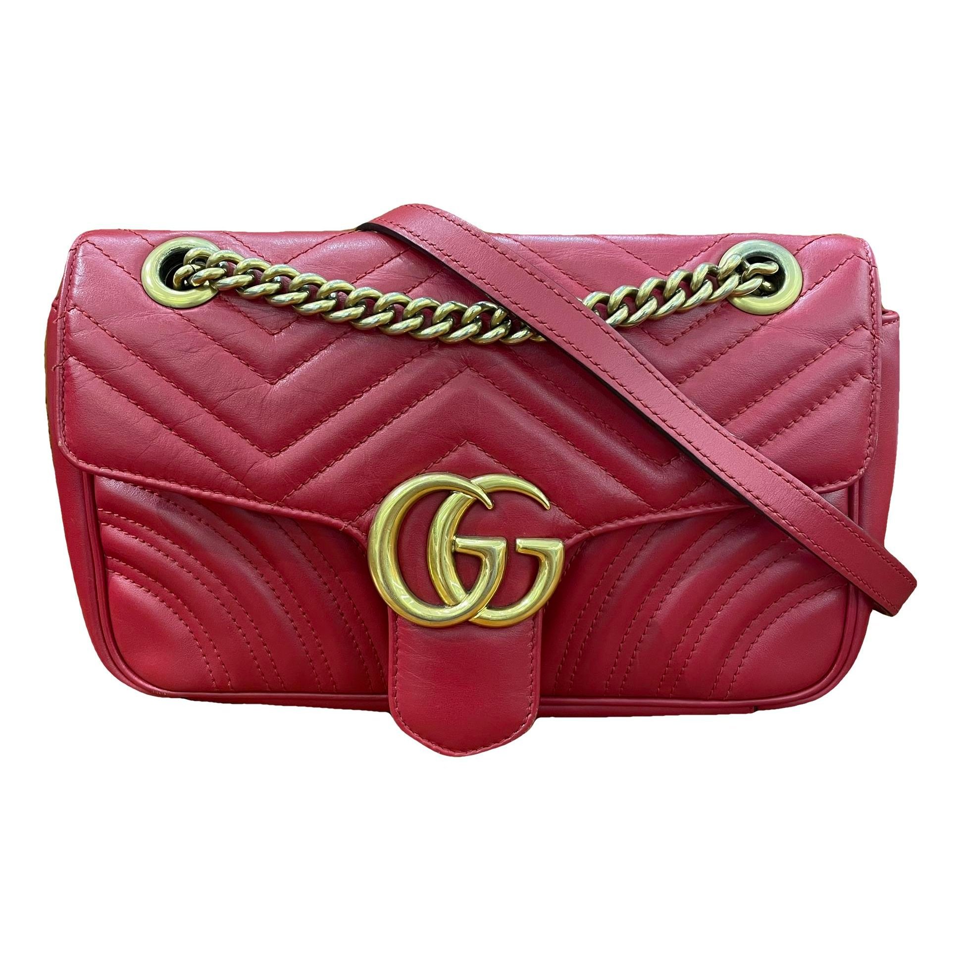 GG Marmont Flap leather crossbody bag