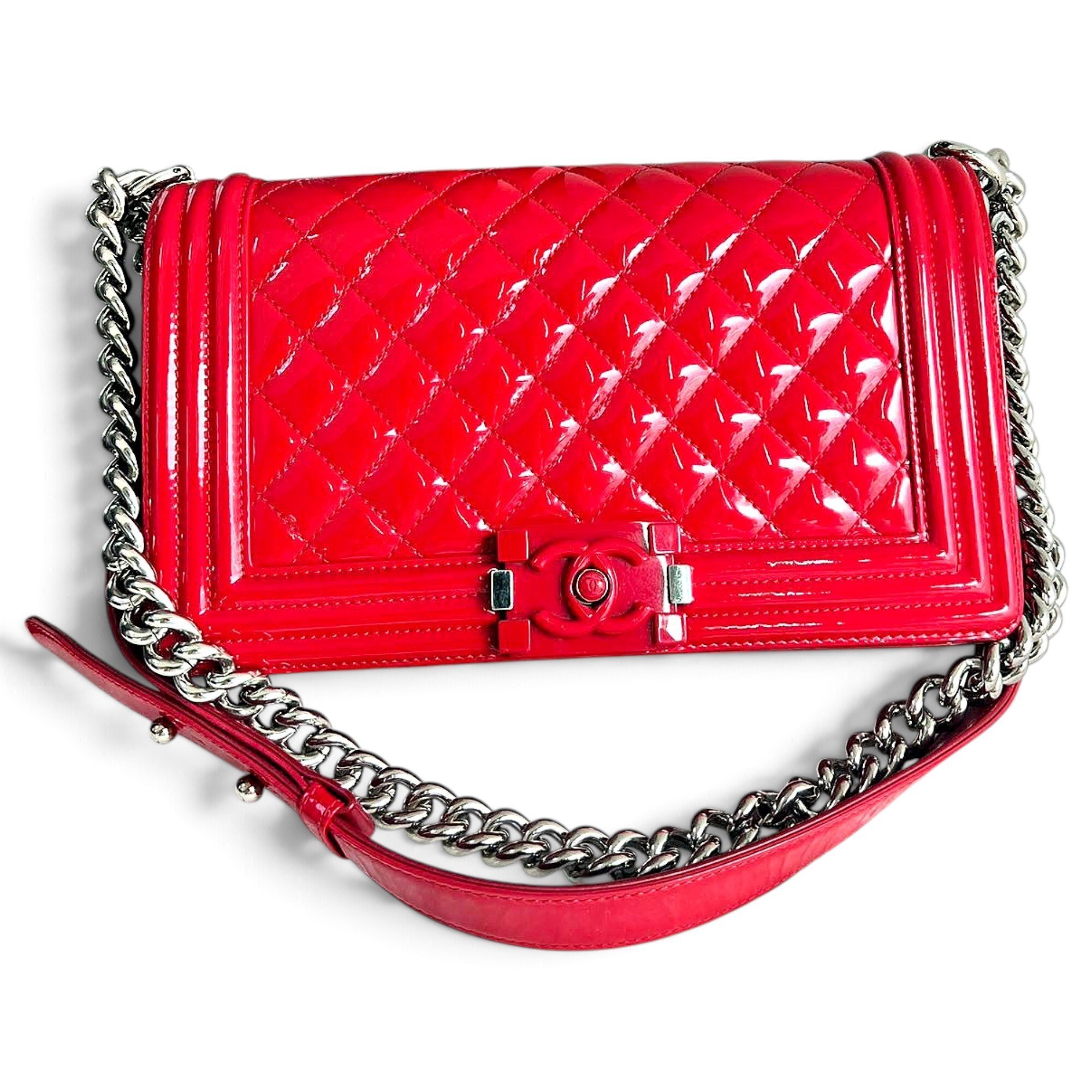 Boy patent leather crossbody bag