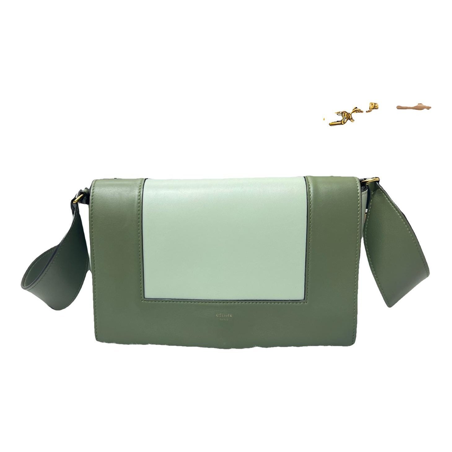 Frame leather handbag