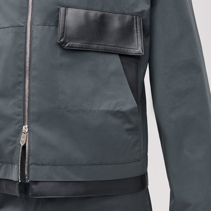 Orage Hooded Jacket With Leather Details