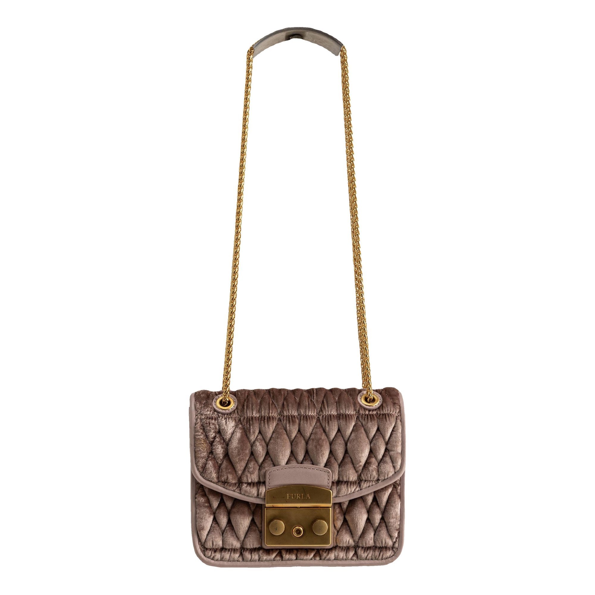 Furla Metropolis velvet handbag