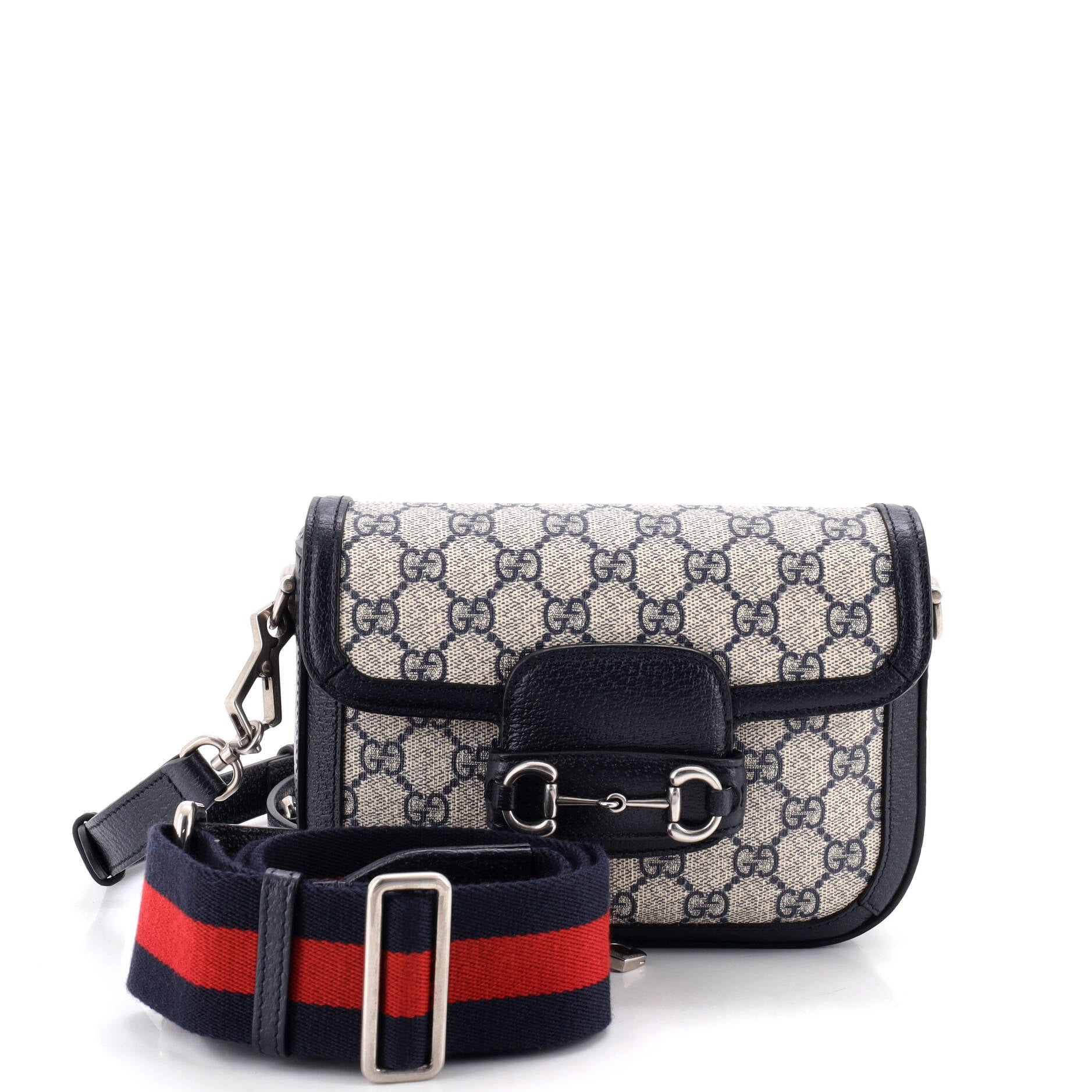 Horsebit 1955 Shoulder Bag GG Coated Canvas with Leather Mini