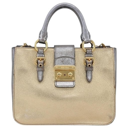 Madras leather handbag