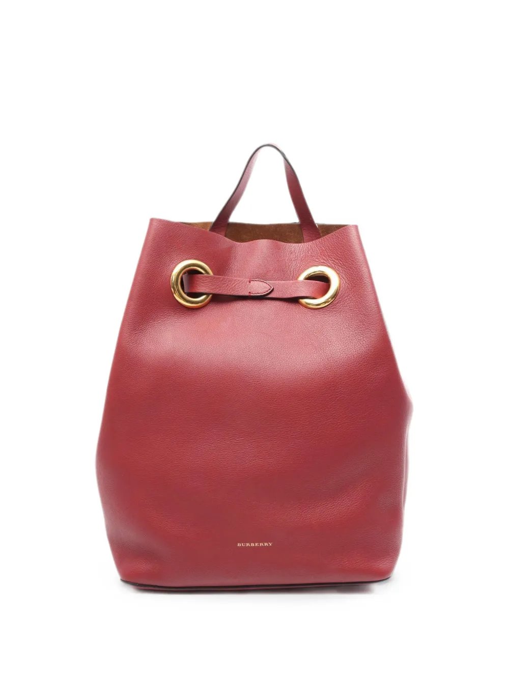 2010s drawstring leather backpack