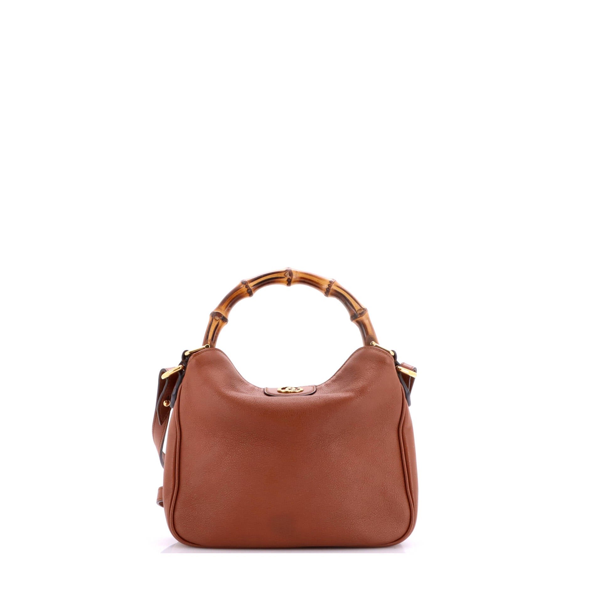 Diana NM Bamboo Shoulder Bag Leather Small