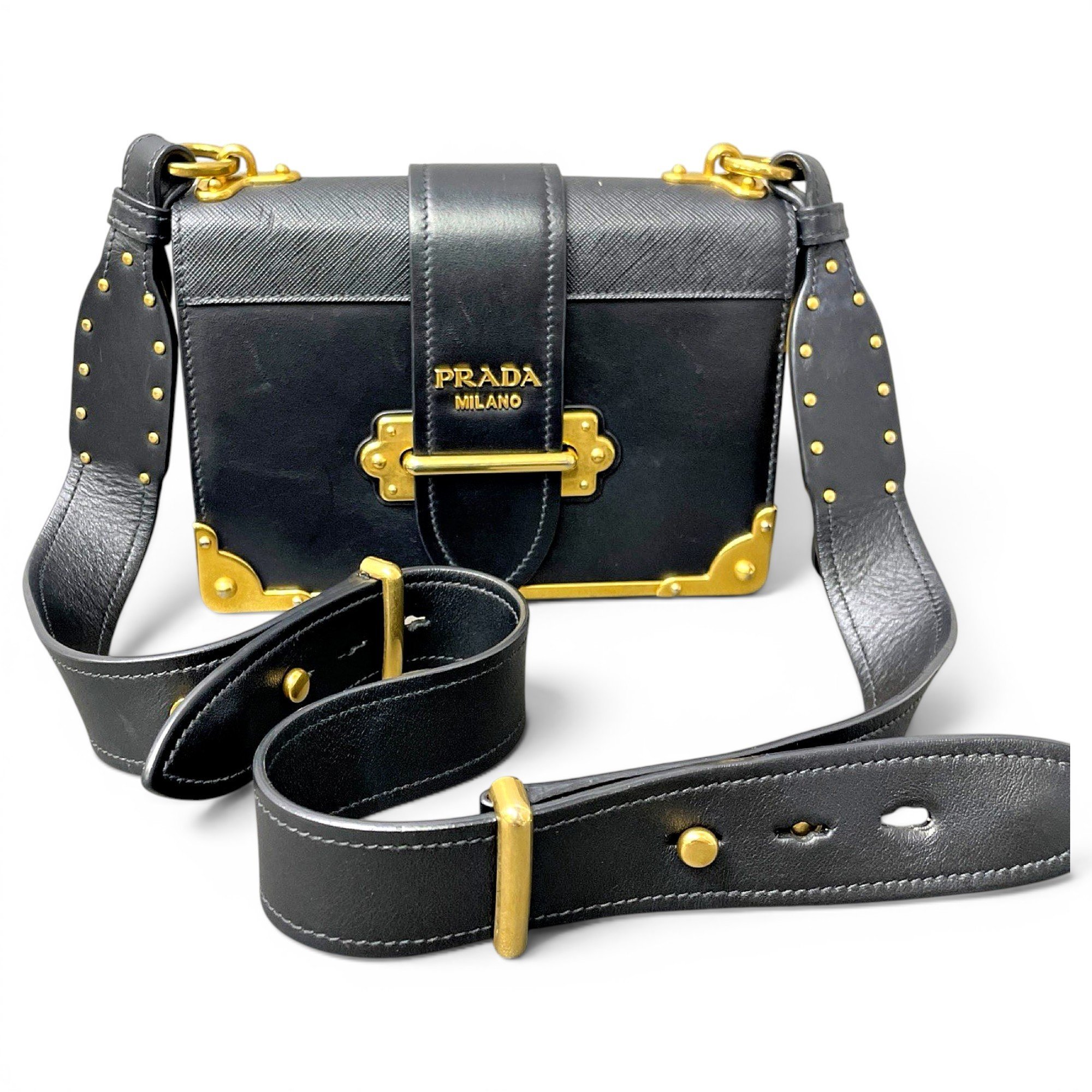 Cahier leather handbag