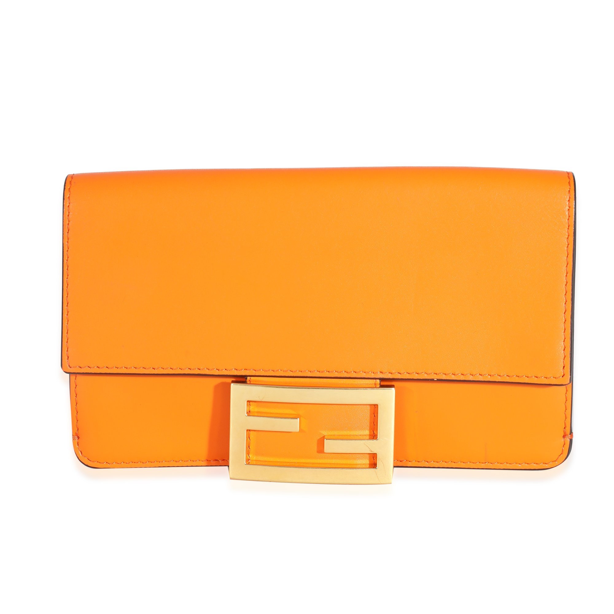 Flat Baguette leather handbag
