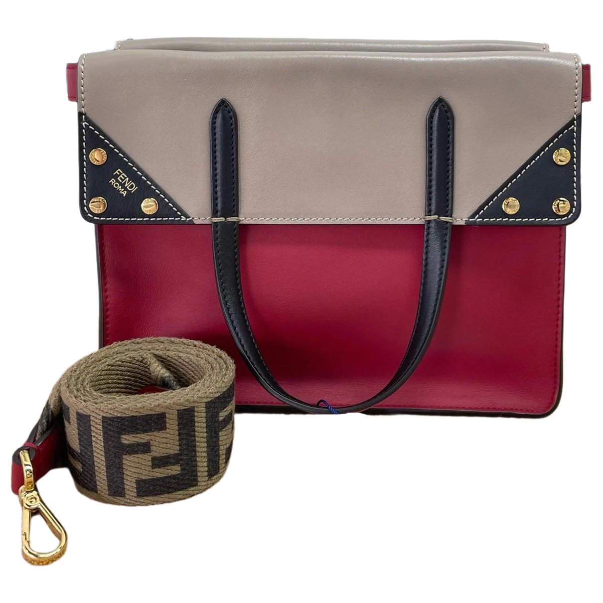 Flip leather crossbody bag