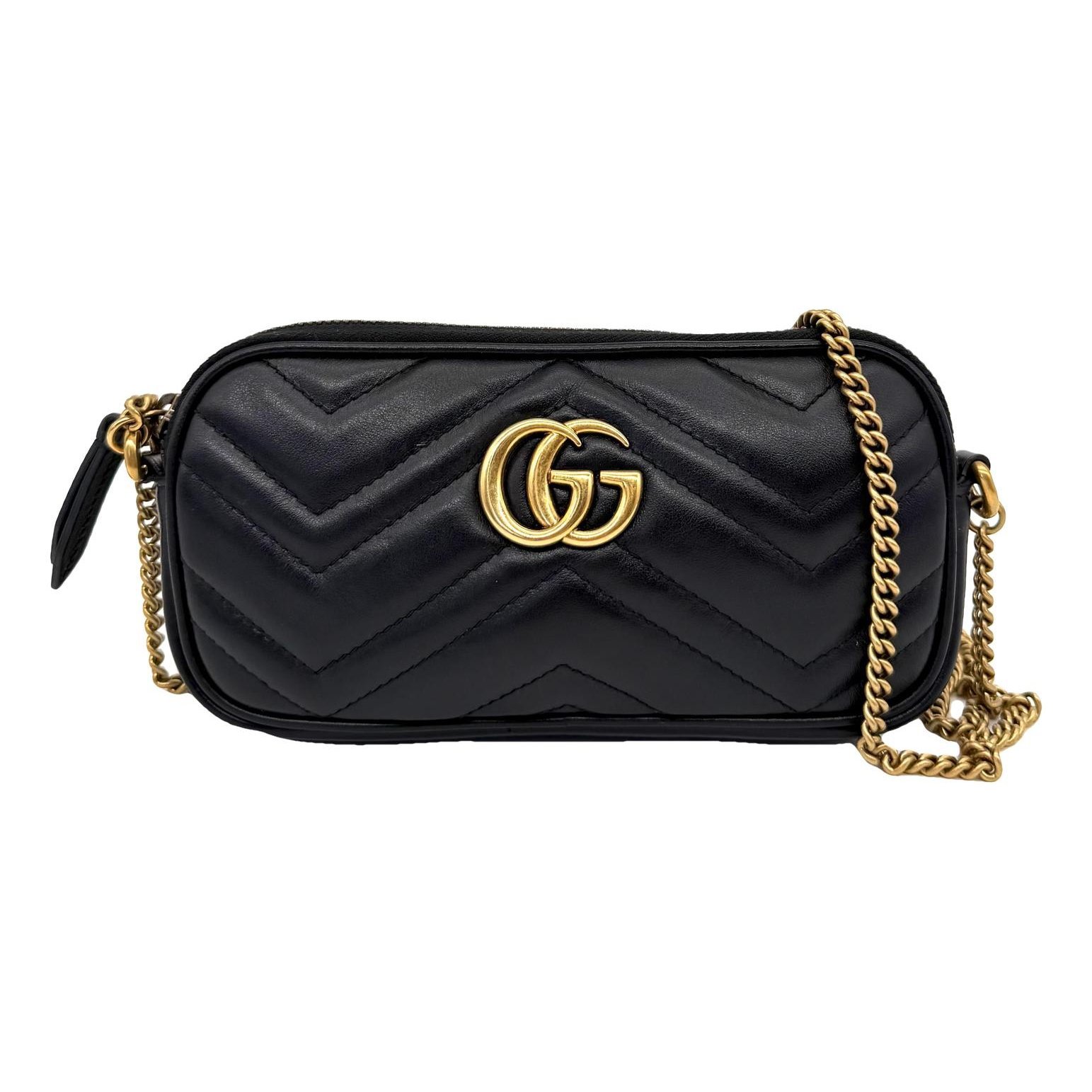 GG Marmont Triple zip leather crossbody bag