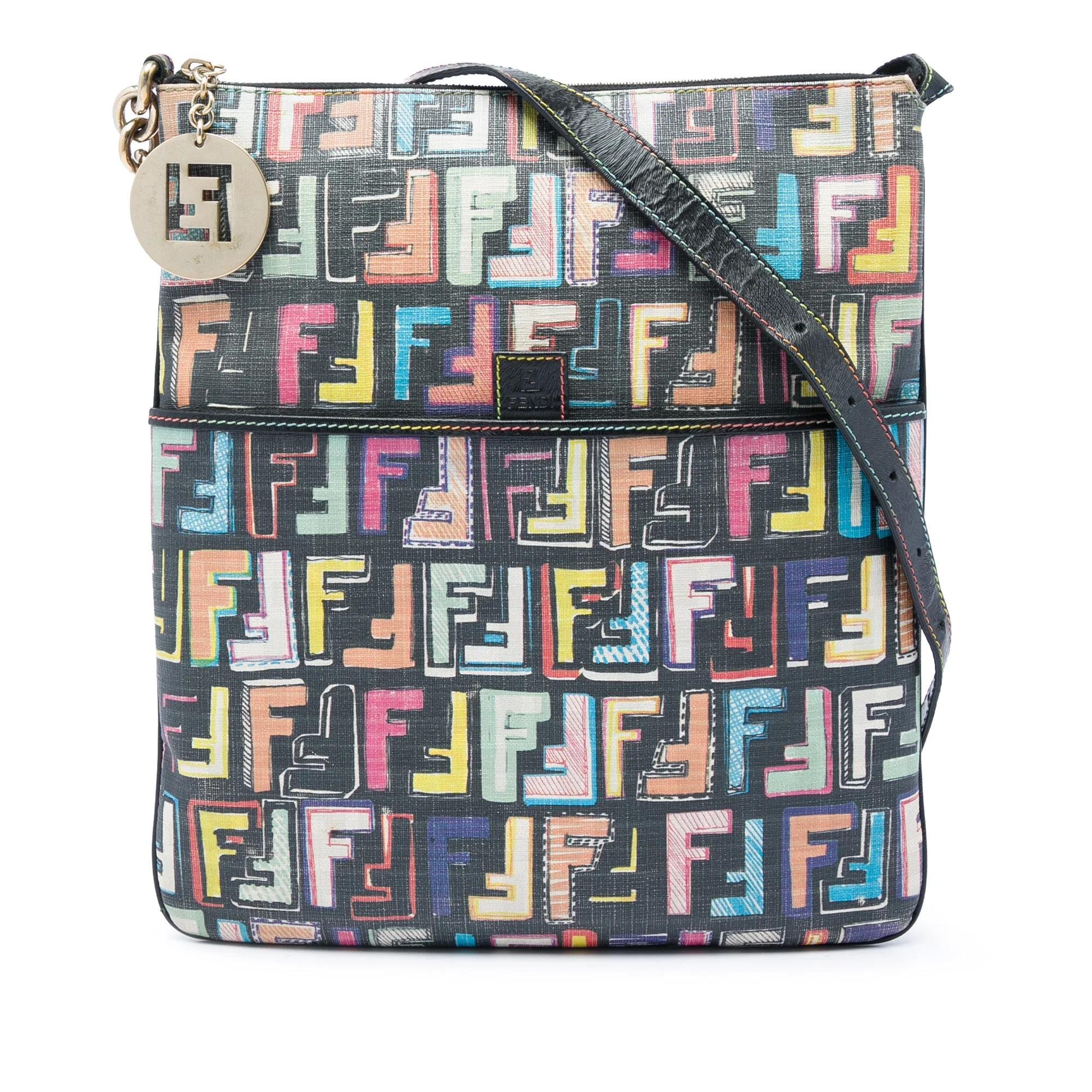 Pocket leather crossbody bag