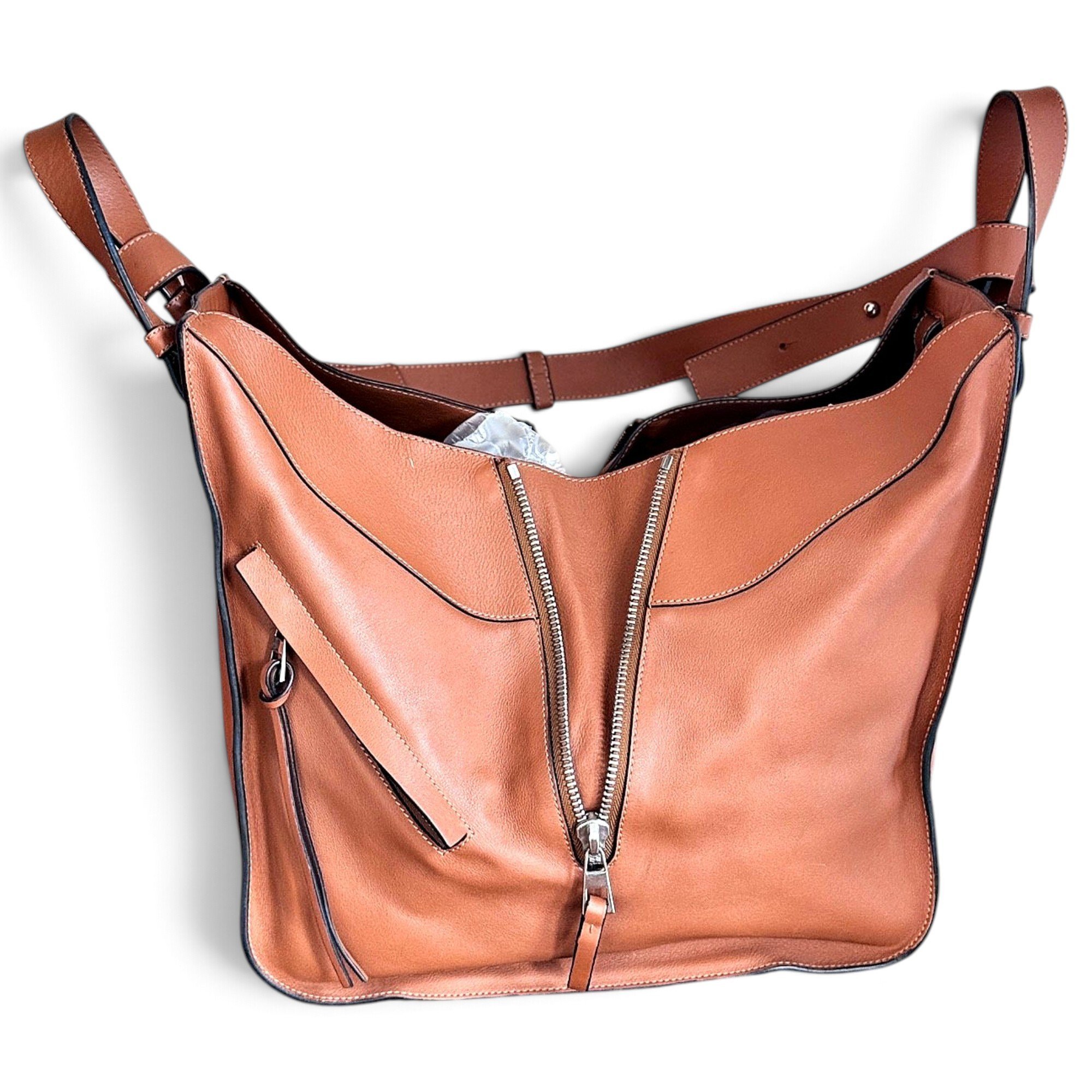 Hammock leather handbag