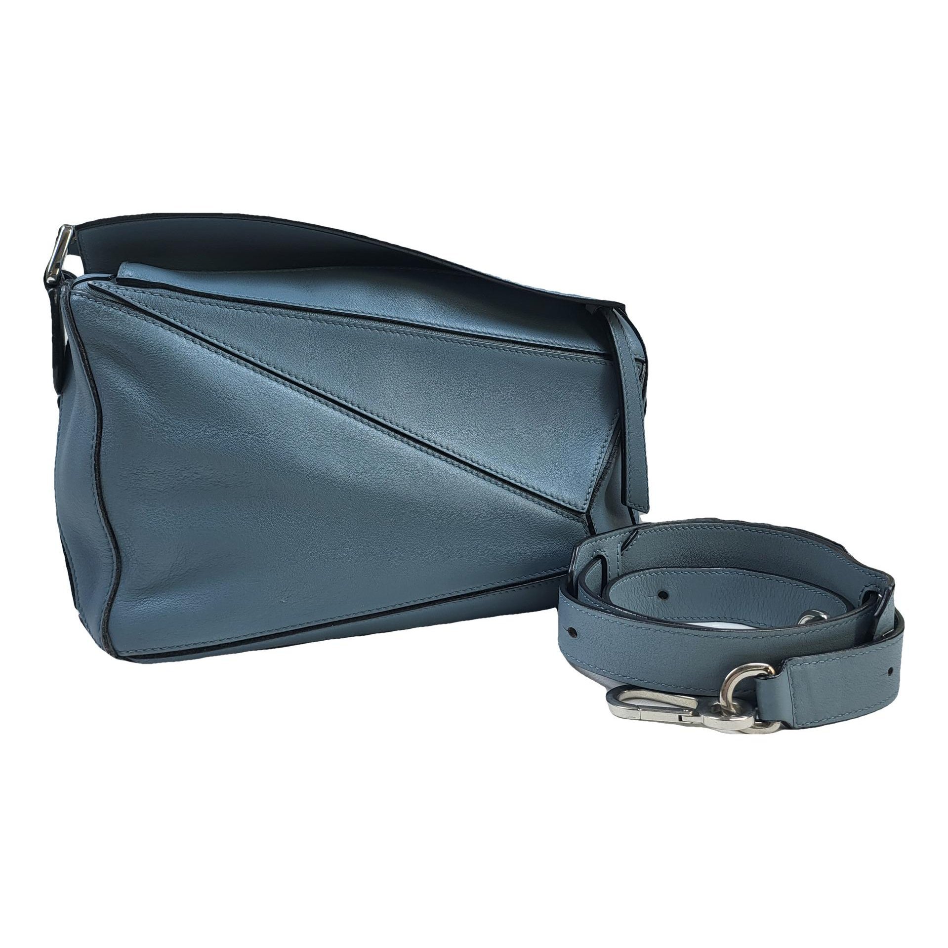 Puzzle leather handbag