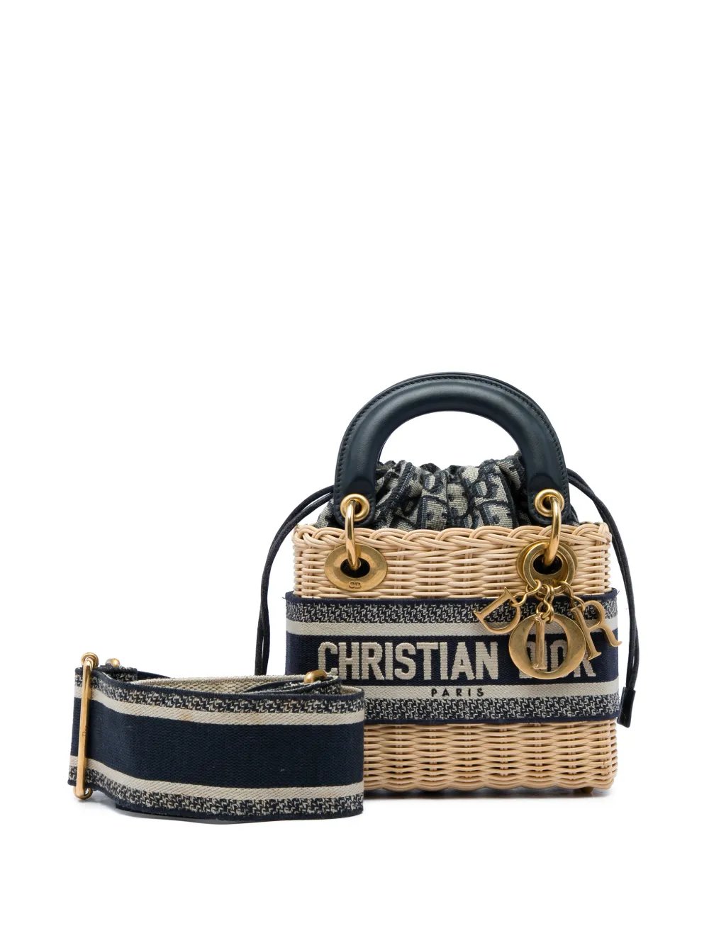 2023 Mini Wicker Oblique Lady Dior satchel