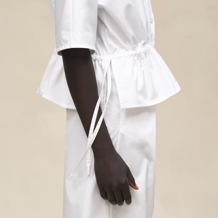 Blanc Embroidered Beach Shirt