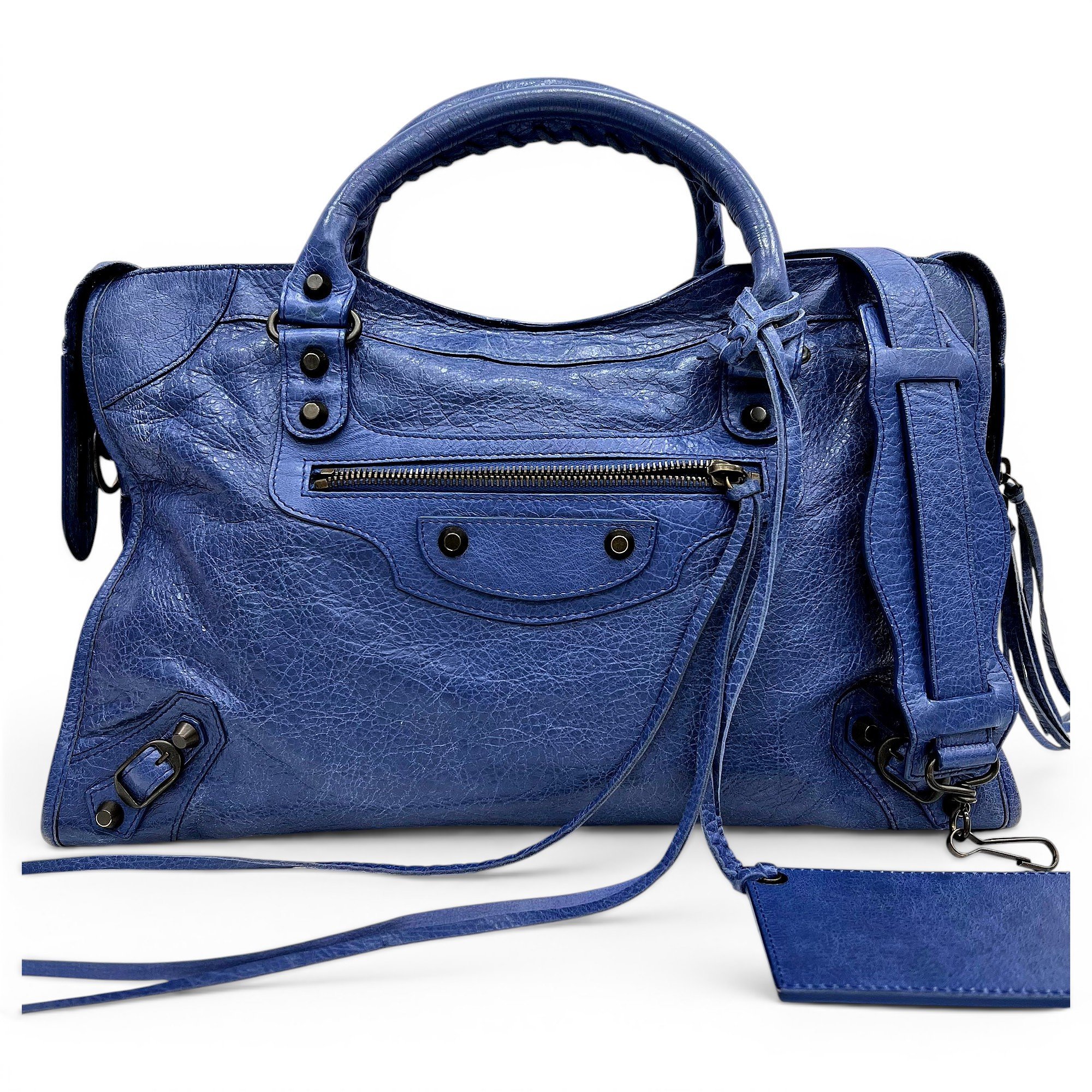 City leather handbag