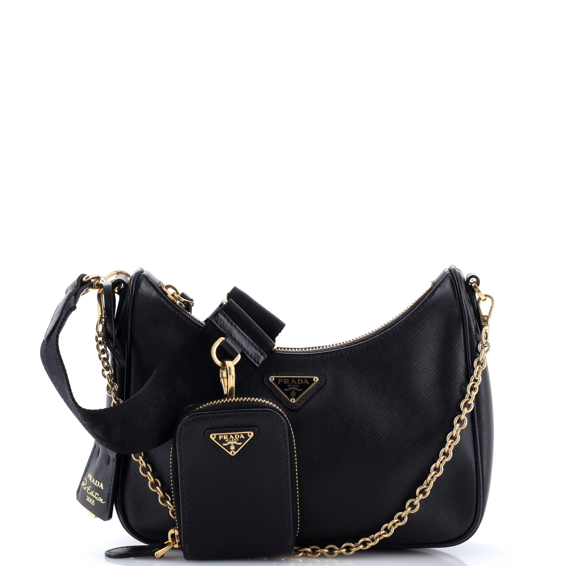 Re-Edition 2005 Shoulder Bag Saffiano Leather Small
