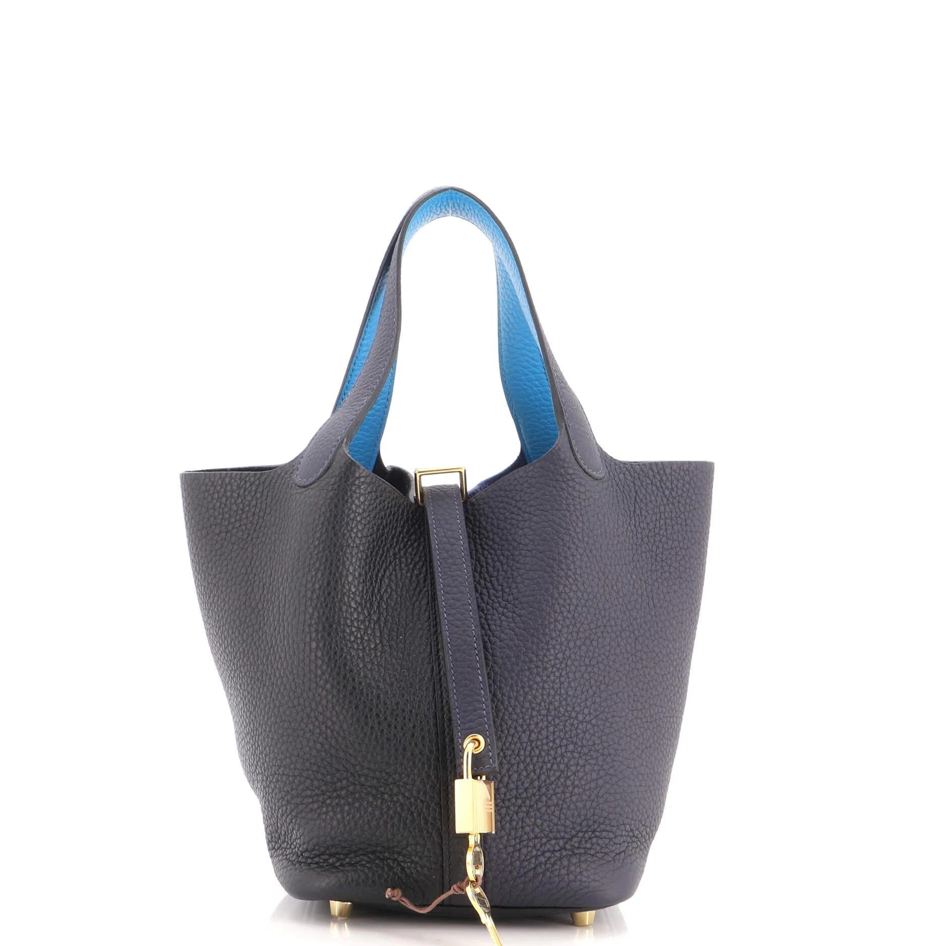 Picotin leather handbag
