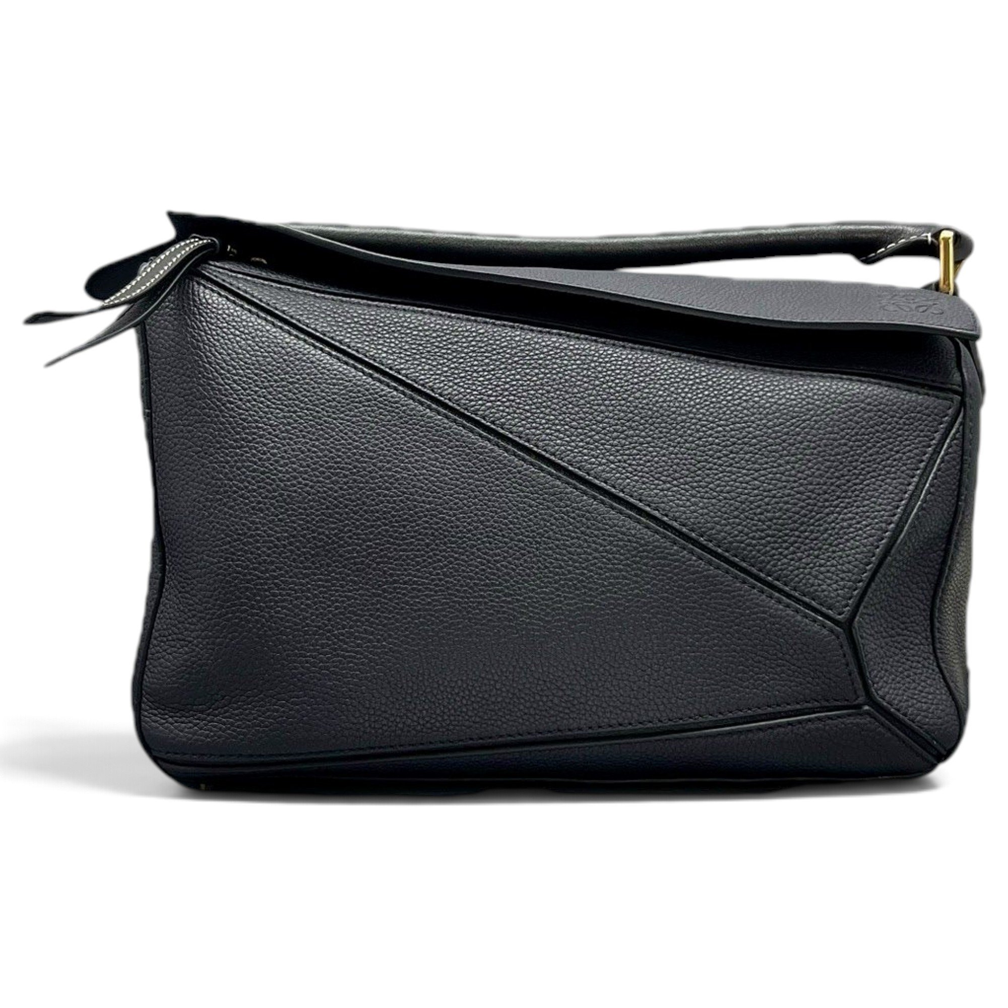Puzzle leather handbag