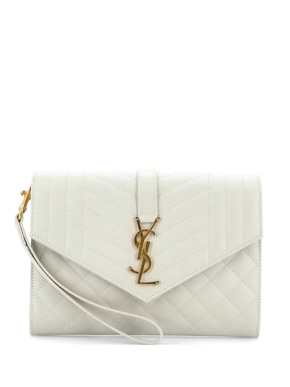 Classic Monogram Envelope Wristlet Mixed Matelasse Leather clutch bag