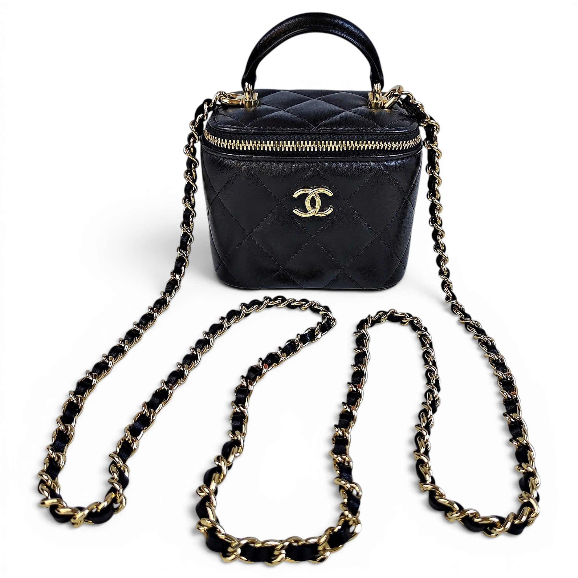 Trendy CC Vanity leather handbag