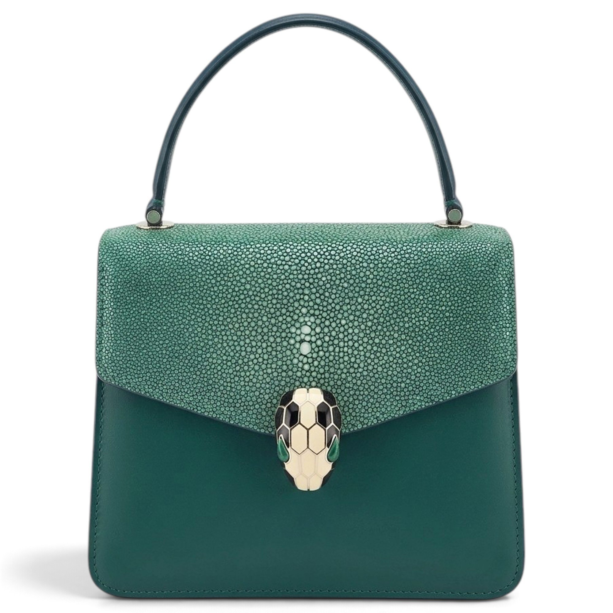Serpenti leather handbag