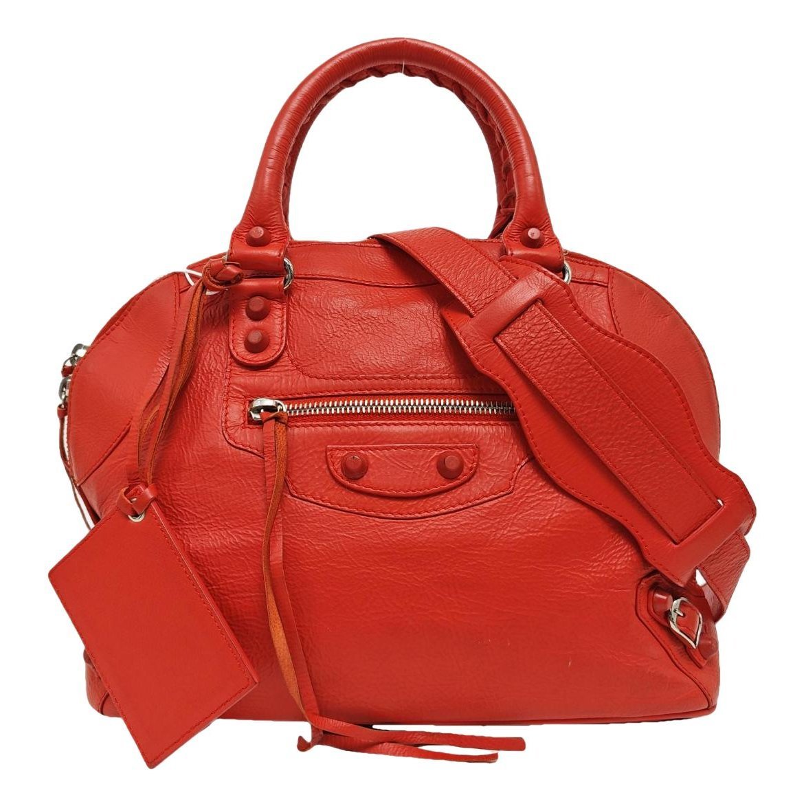 City leather handbag