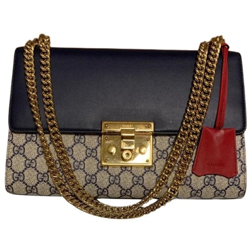 Padlock leather handbag